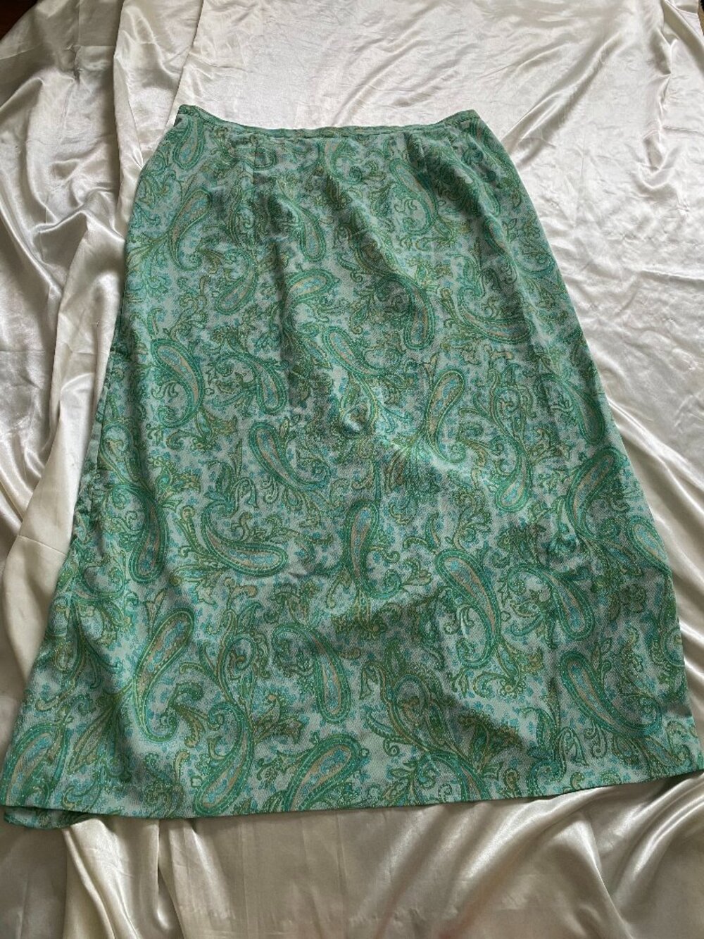 Vintage y2k Green Pastel Paisley Skirt Boho Fairy 2X Plus